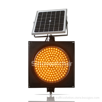200mm/300mm Red/Yellow One Unit Solar Warning Flashing Light